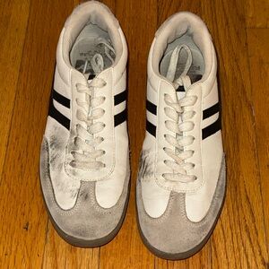 Classic White and Black Sneakers